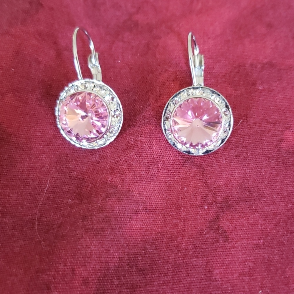 Pink tourmaline  earrings
